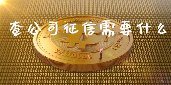 查公司征信需要什么_https://m.fansifence.com_贵金属行情_第1张
