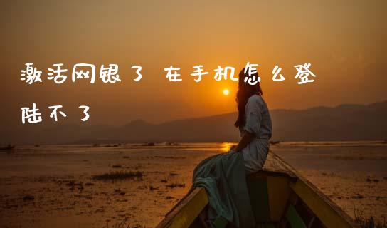 激活网银了 在手机怎么登陆不了_https://m.fansifence.com_个股行情_第1张
