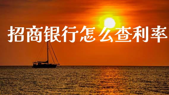 招商银行怎么查利率_https://m.fansifence.com_公募基金_第1张