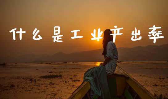 什么是工业产出率_https://m.fansifence.com_公募基金_第1张