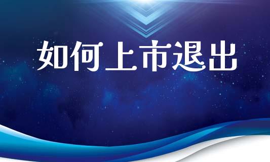 如何上市退出_https://m.fansifence.com_公募基金_第1张