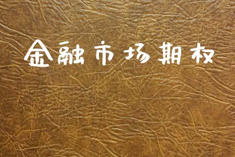 金融市场期权_https://m.fansifence.com_消费金融_第1张