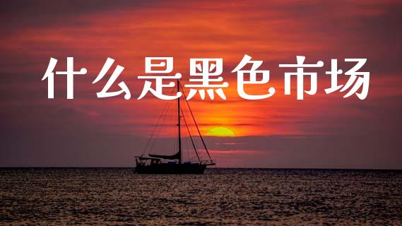 什么是黑色市场_https://m.fansifence.com_公募基金_第1张
