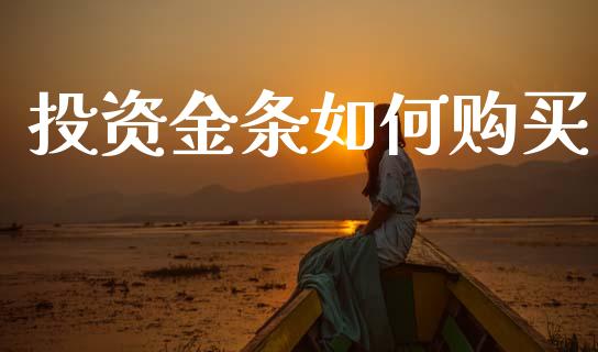 投资金条如何购买_https://m.fansifence.com_公募基金_第1张