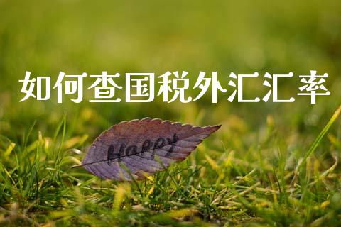 如何查国税外汇汇率_https://m.fansifence.com_公募基金_第1张