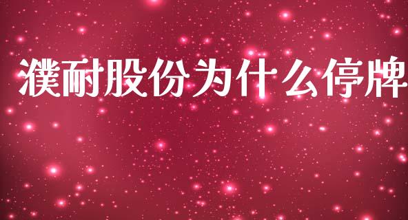濮耐股份为什么停牌_https://m.fansifence.com_消费金融_第1张