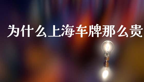 为什么上海车牌那么贵_https://m.fansifence.com_消费金融_第1张