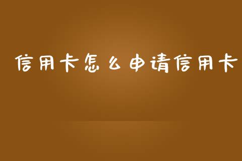 信用卡怎么申请信用卡_https://m.fansifence.com_公募基金_第1张