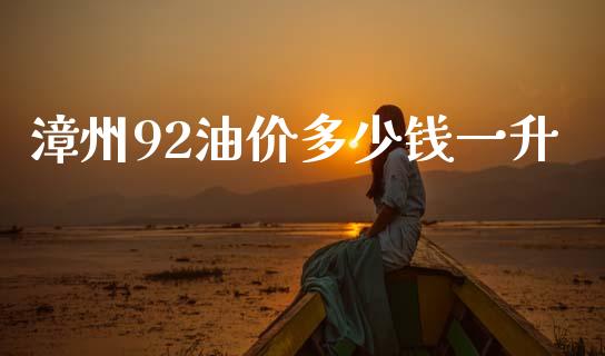 漳州92油价多少钱一升_https://m.fansifence.com_个股行情_第1张