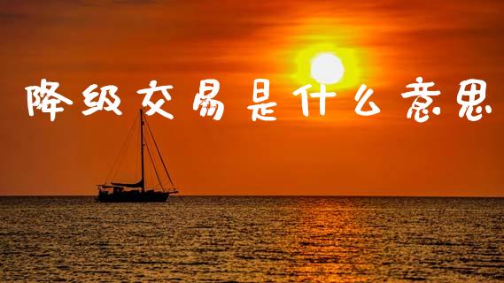 降级交易是什么意思_https://m.fansifence.com_个股行情_第1张