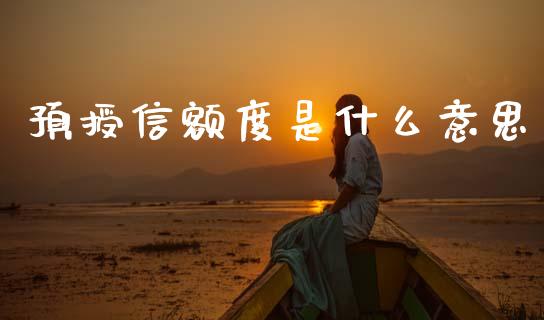 预授信额度是什么意思_https://m.fansifence.com_消费金融_第1张