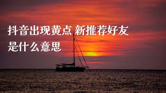 抖音出现黄点 新推荐好友是什么意思_https://m.fansifence.com_消费金融_第1张