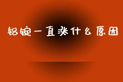 铝锭一直涨什么原因_https://m.fansifence.com_公募基金_第1张