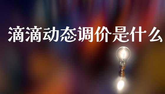 滴滴动态调价是什么_https://m.fansifence.com_公募基金_第1张