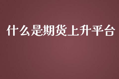 什么是期货上升平台_https://m.fansifence.com_贵金属行情_第1张