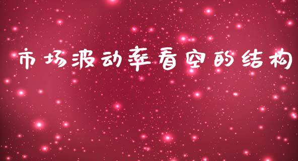 市场波动率看空的结构_https://m.fansifence.com_公募基金_第1张