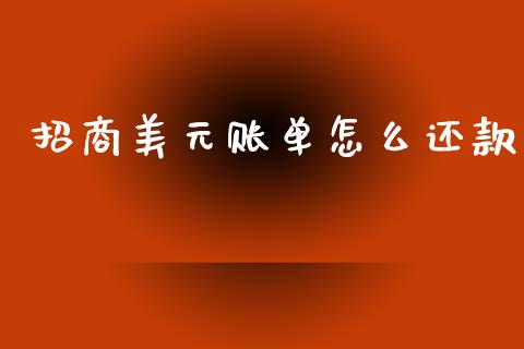 招商美元账单怎么还款_https://m.fansifence.com_消费金融_第1张