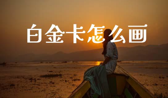 白金卡怎么画_https://m.fansifence.com_消费金融_第1张