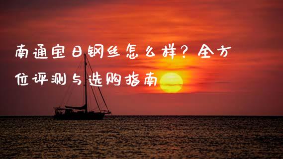 南通宝日钢丝怎么样？全方位评测与选购指南_https://m.fansifence.com_公募基金_第1张