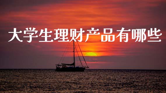 大学生理财产品有哪些_https://m.fansifence.com_公募基金_第1张