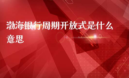 渤海银行周期开放式是什么意思_https://m.fansifence.com_贵金属行情_第1张