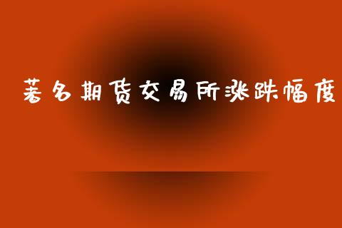 著名期货交易所涨跌幅度_https://m.fansifence.com_个股行情_第1张