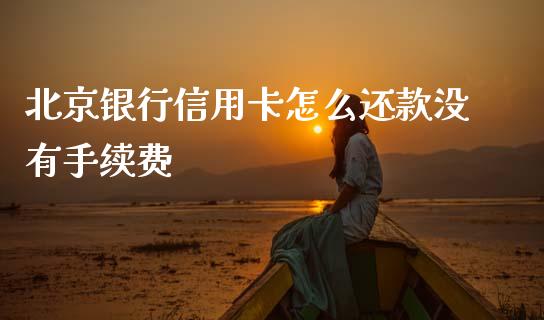 北京银行信用卡怎么还款没有手续费_https://m.fansifence.com_个股行情_第1张