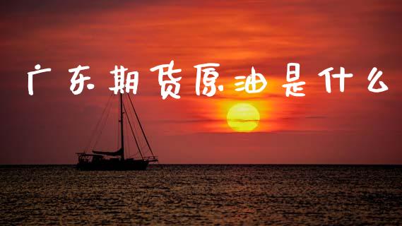 广东期货原油是什么_https://m.fansifence.com_个股行情_第1张