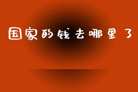国家的钱去哪里了_https://m.fansifence.com_消费金融_第1张