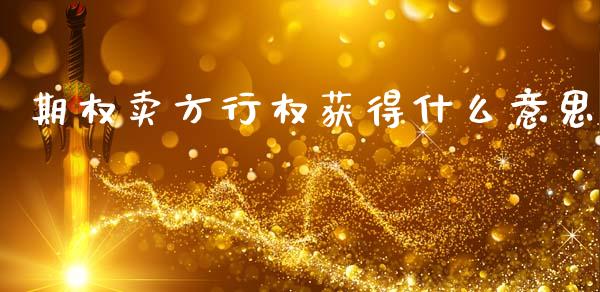 期权卖方行权获得什么意思_https://m.fansifence.com_个股行情_第1张