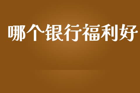 哪个银行福利好_https://m.fansifence.com_消费金融_第1张