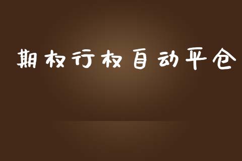 期权行权自动平仓_https://m.fansifence.com_公募基金_第1张