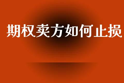 期权卖方如何止损_https://m.fansifence.com_消费金融_第1张