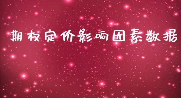 期权定价影响因素数据_https://m.fansifence.com_贵金属行情_第1张