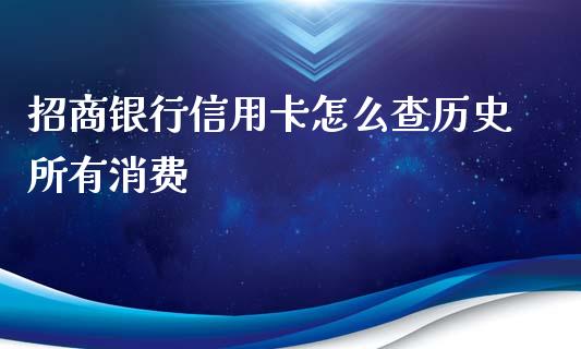 招商银行信用卡怎么查历史所有消费_https://m.fansifence.com_个股行情_第1张