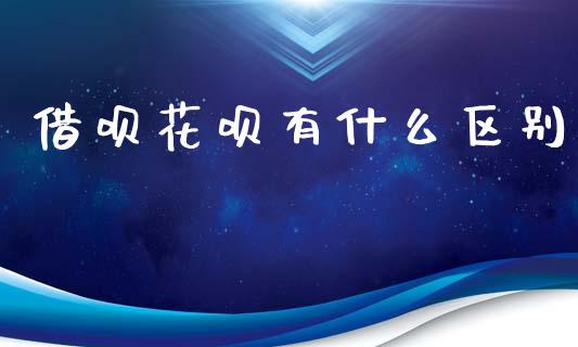 借呗花呗有什么区别_https://m.fansifence.com_消费金融_第1张