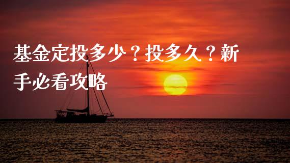 基金定投多少？投多久？新手必看攻略_https://m.fansifence.com_贵金属行情_第1张