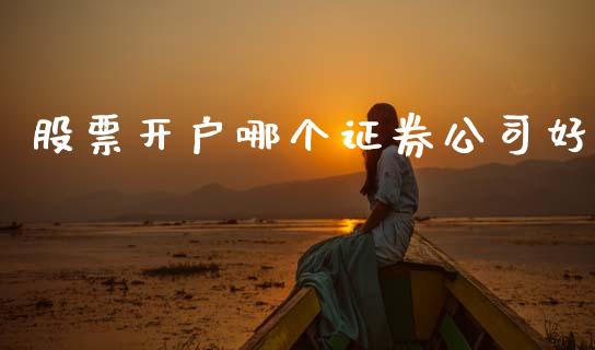 股票开户哪个证券公司好_https://m.fansifence.com_个股行情_第1张