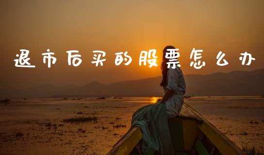退市后买的股票怎么办_https://m.fansifence.com_公募基金_第1张