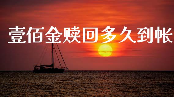 壹佰金赎回多久到帐_https://m.fansifence.com_消费金融_第1张