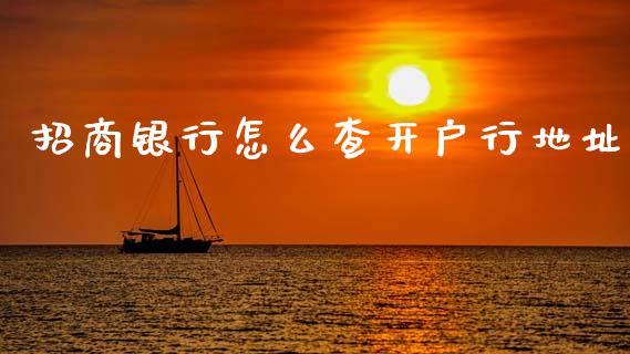 招商银行怎么查开户行地址_https://m.fansifence.com_消费金融_第1张