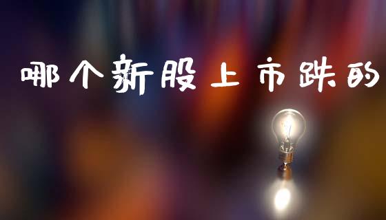 哪个新股上市跌的_https://m.fansifence.com_个股行情_第1张