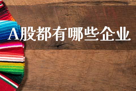 A股都有哪些企业_https://m.fansifence.com_公募基金_第1张