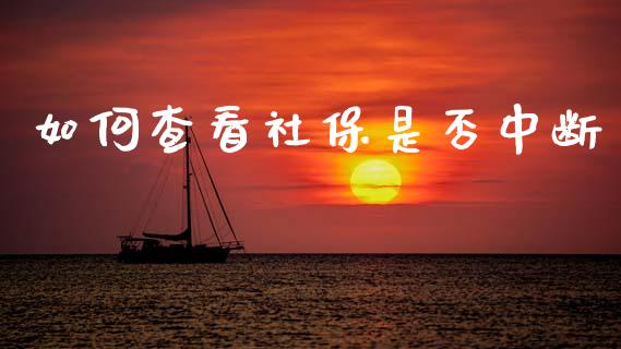 如何查看社保是否中断_https://m.fansifence.com_公募基金_第1张