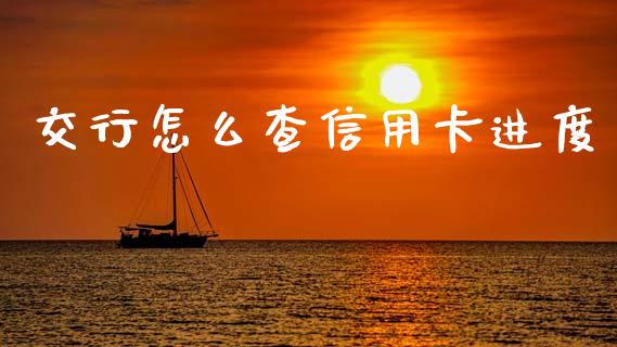 交行怎么查信用卡进度_https://m.fansifence.com_贵金属行情_第1张