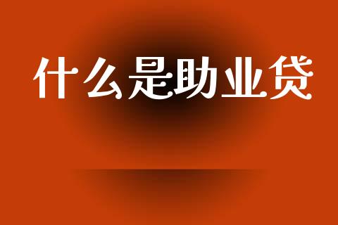 什么是助业贷_https://m.fansifence.com_公募基金_第1张