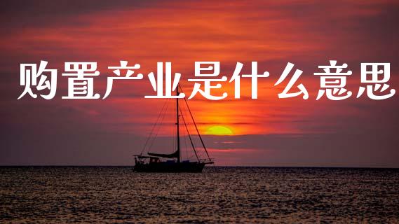 购置产业是什么意思_https://m.fansifence.com_公募基金_第1张