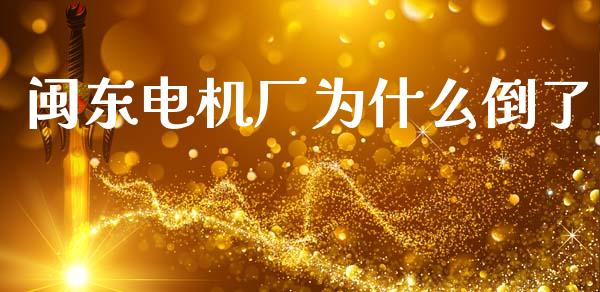 闽东电机厂为什么倒了_https://m.fansifence.com_个股行情_第1张