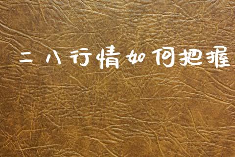 二八行情如何把握_https://m.fansifence.com_消费金融_第1张