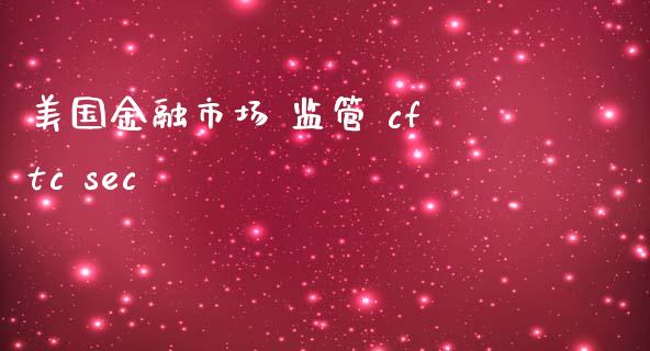 美国金融市场 监管 cftc sec_https://m.fansifence.com_消费金融_第1张